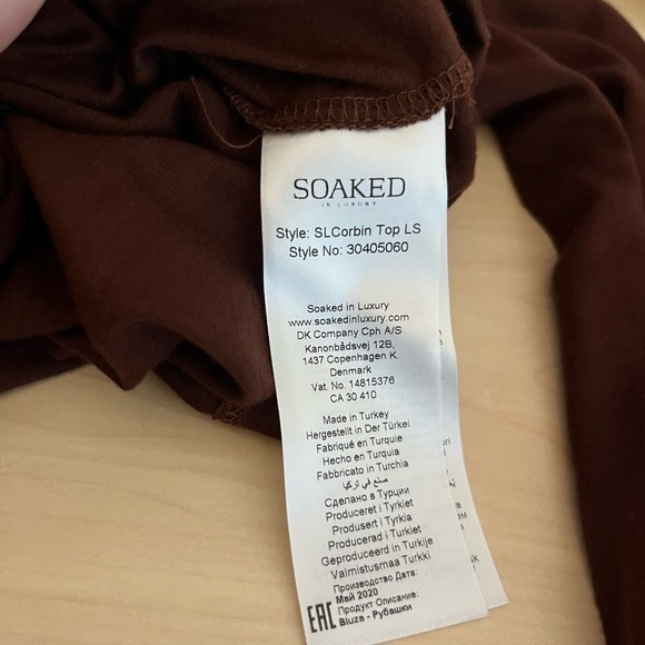 Soaked in Luxury Rum Raisin Corbin Long Sleeve Top. Size XS. - Picture 8 of 12